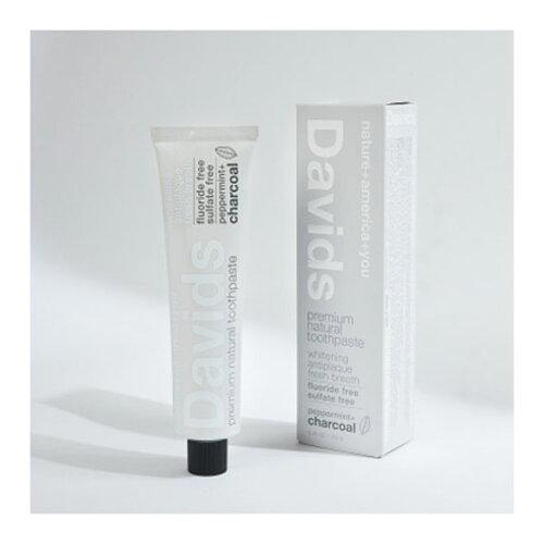 Davids Natural Toothpaste ホワイトニングトゥースペースト(チャコール)歯磨き粉/ヴィーガン (8353510001002)【入数:6】|ECJOY!店