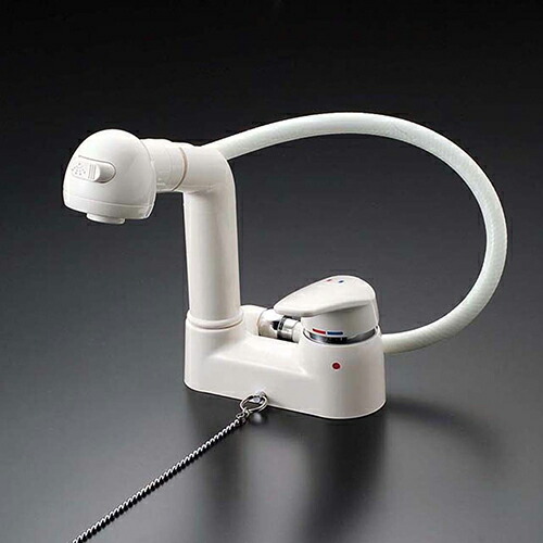 KVK シングルレバー式洗髪シャワー ゴム栓付き PS82GSL