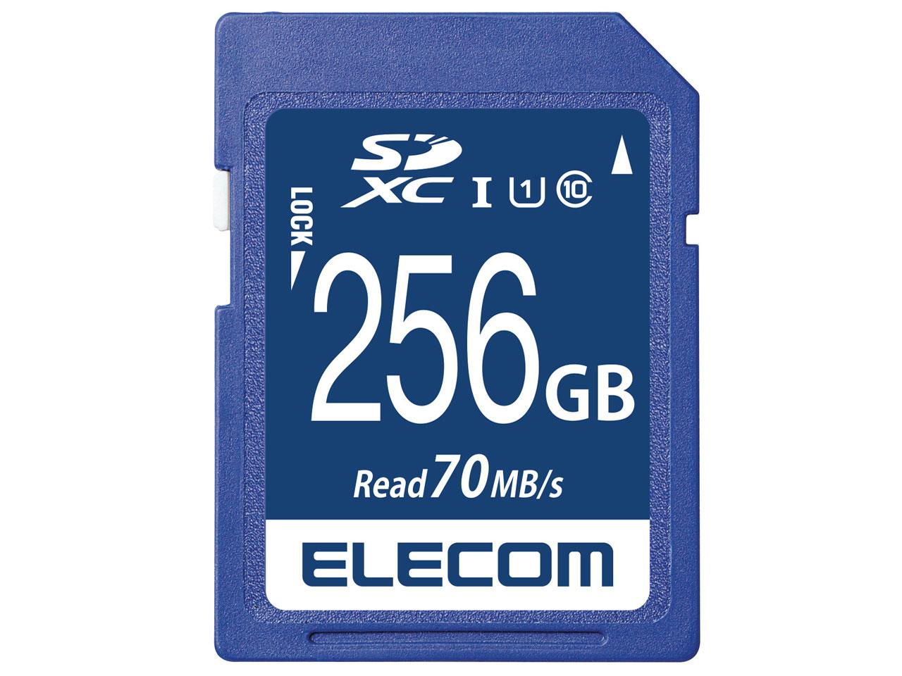 ELECOM エレコム エレコム 知見立ち直らすSDXC歌留多 UHS-I U1 70MB/s 256G MF-FS256GU11R SDメモリーカード-メモリーカード-TV・オーディオ・カメラ