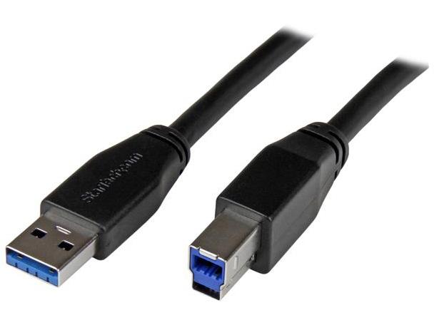 STARTECH.COM USBケーブル/A-B/5m/USB 3.0/5Gbps/オス・オス/ブラック(USB3SAB5M)
