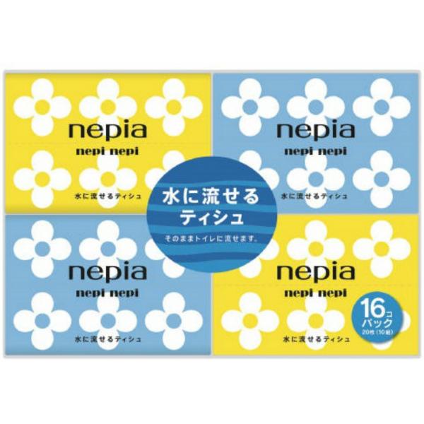 王子ネピア ネピネピ水に流せるポケットティシュ16P × 40点【入数:40】