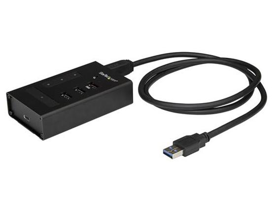 STARTECH.COM 4界面USBこしき 金属元素容れもの USB-A - 3X USB-A/ 1X USB-C USB 3.0