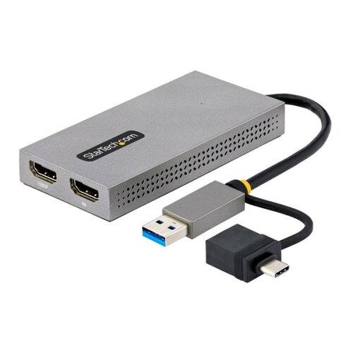 STARTECH.COM ディスプレイアダプター/USB-C ＆ USB-A/デュアルディスプレイ/HDMI/11CMケーブル/W