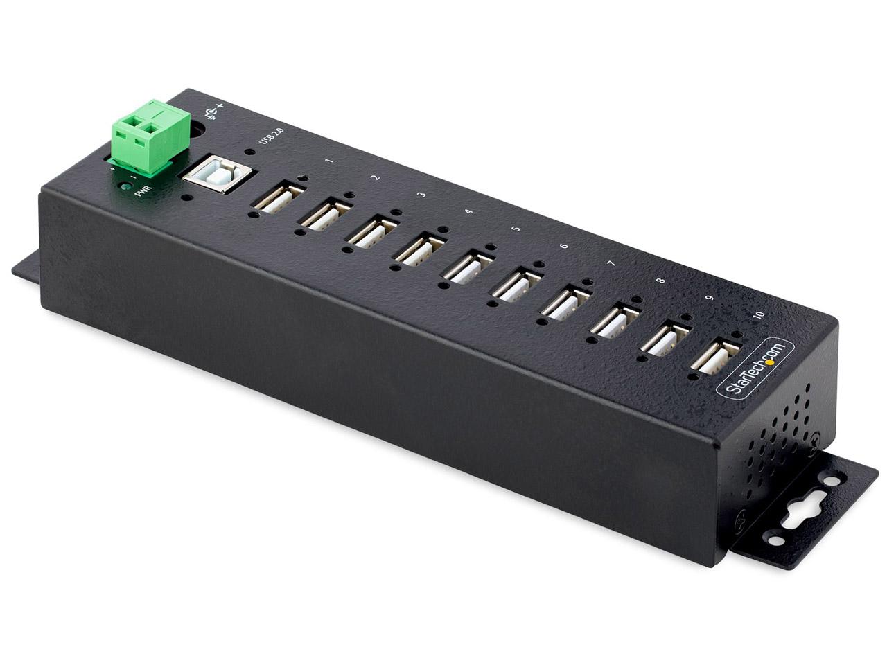 STARTECH.COM USBこしき/USB 2.0繋ぎ合わせる/10界面/実業用金属元素筐体/ESD気泡管水準器4保