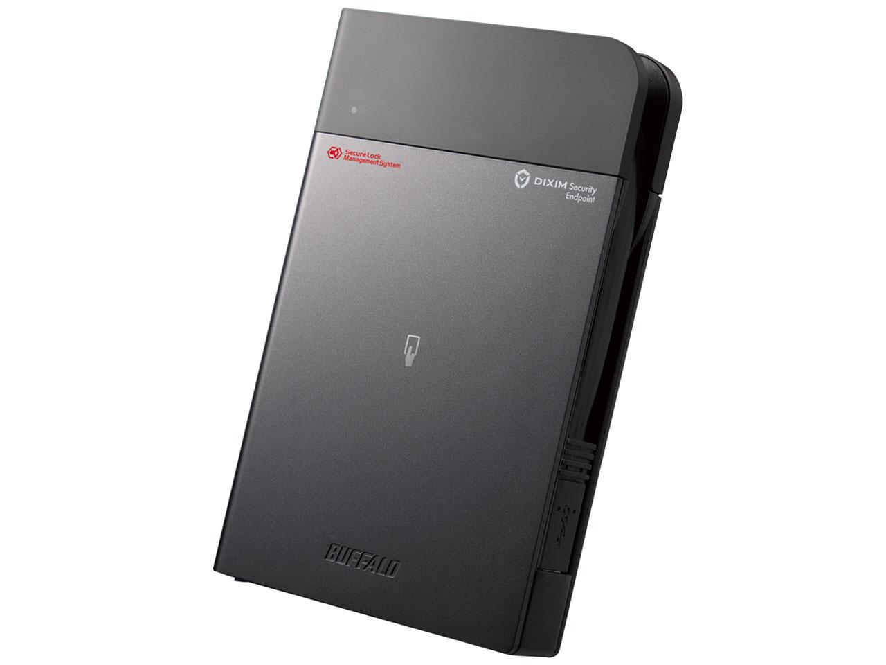 BUFFALO バッファロー ICカードセキュリティ ウイルスチェック 耐衝撃ポータブルHDD 2TB(HDS-PZN2.0U3EV3)