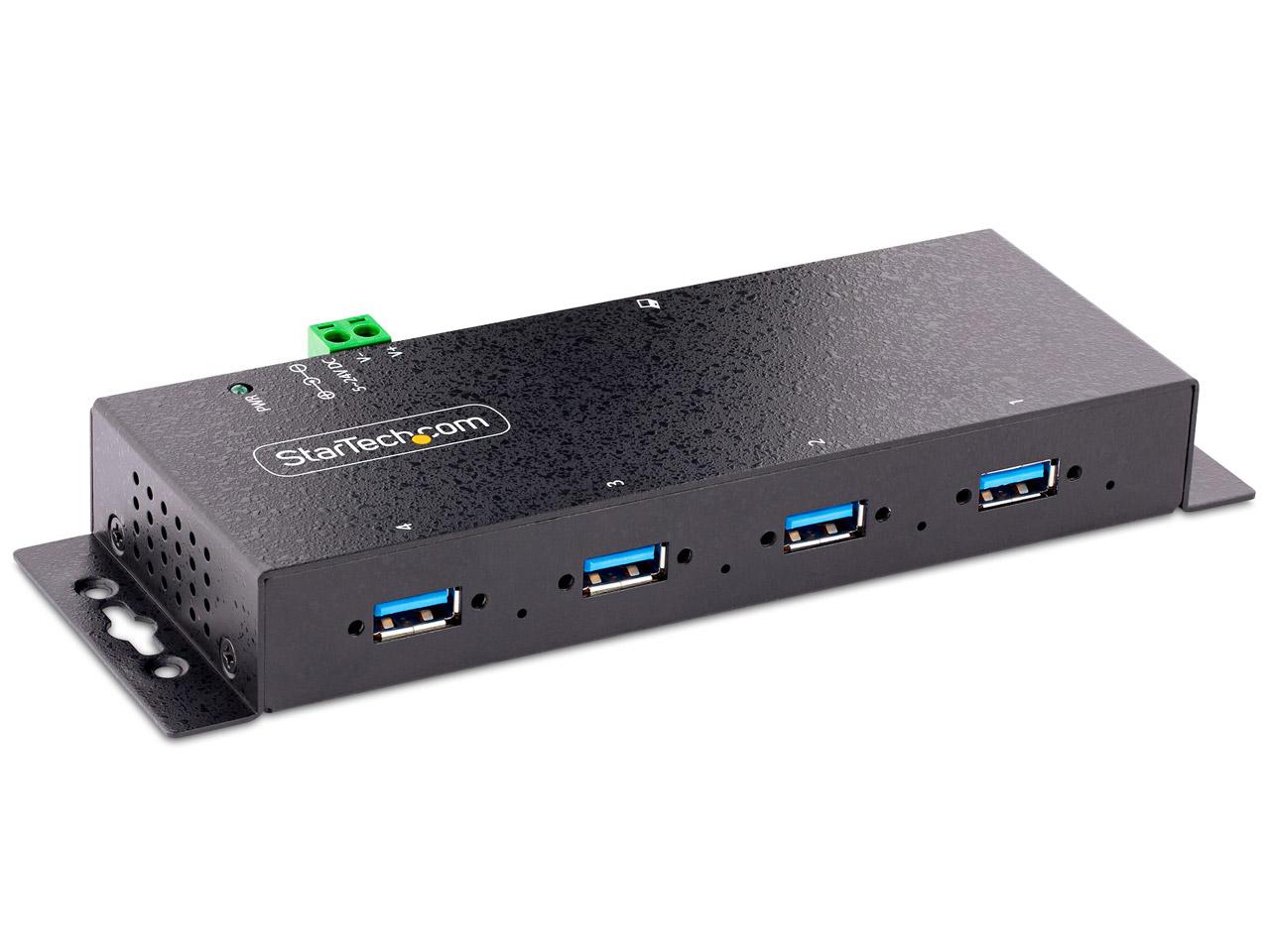 STARTECH.COM USBハブ/USB 3.0接続/4ポート USB-A/産業用メタル筐体/ESD・サージ|ECJOY!店