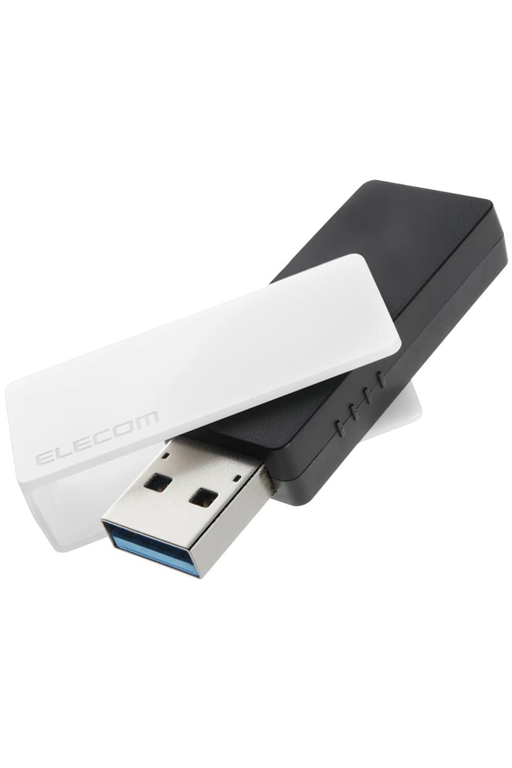 ELECOM エレコム USBメモリ/USB3.2(Gen1)/USB3.0対応/回転式/128GB/ホワイト(MF-RMU3B128GWH)｜ECJOY！店