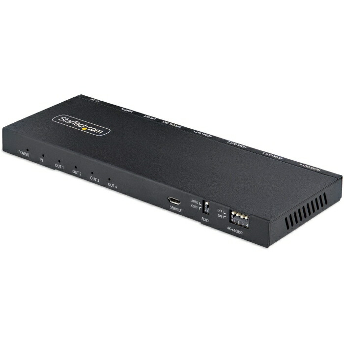 STARTECH.COM StarTech.com ビデオスプリッター/4K60サイクル HDMI 2.0/1インプット4最終生産物/スケーラー内蔵/3.5粍 ＆ 光オーディオ/4画面等しく最終生産物/マルチ見せびらかす相応うHDMI振りあてる器/HDMI分かれ出る器 HDMI-SPLITTER-44K60S