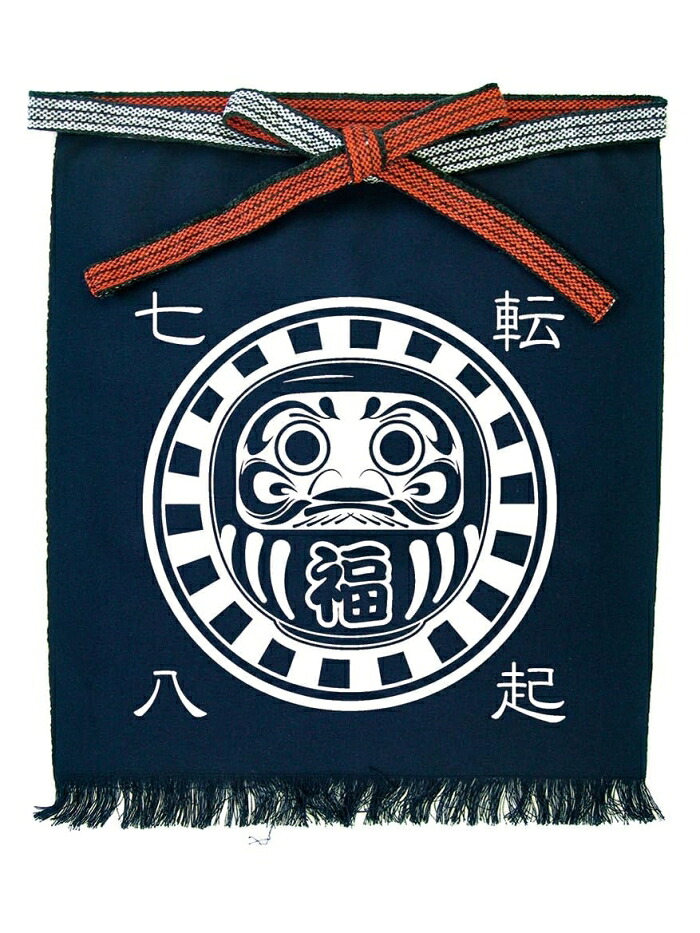 NOBORIYA のぼり屋 E_帆前掛 44377 (短)七転八起 だるま (44377)【入数:5】｜ECJOY！店