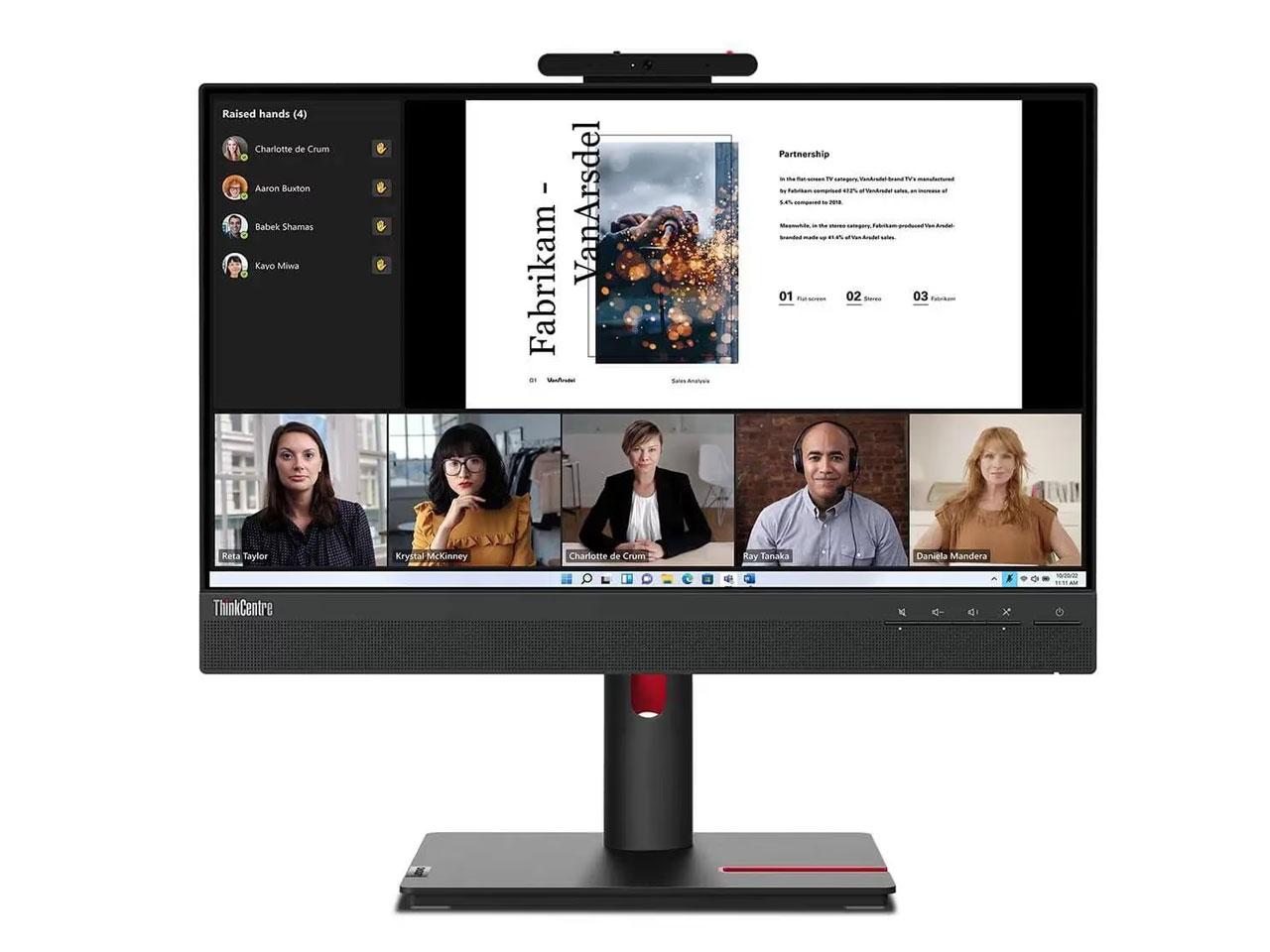 LENOVO レノボ 12N8GAR1JP 21.5型 ThinkCentre Tiny-in-One 22 Gen 5 (タッチ非対応モデル) 1920&times;1080 スピーカー搭載 DisplayPort HDMI ブラック系｜ECJOY！店