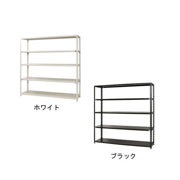 北島 スチールラック NC1800-18-5段 間口1800×奥行450×高さ1800mm ブラック