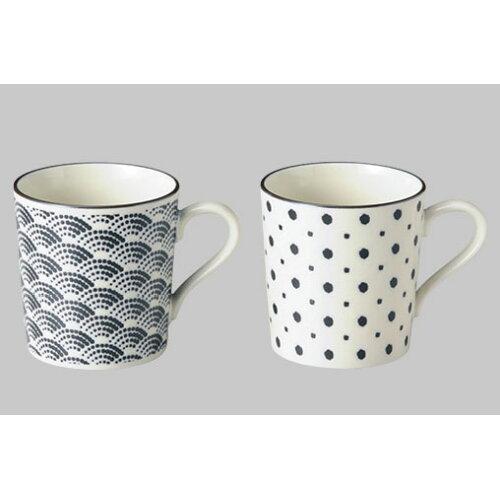 アワサカ ≪メーカー取寄≫【The modern Japanism】 komon マグカップペア ギフト [日本製 美濃焼 食器 陶器] (aw0664546088012895)【入数:5】｜ECJOY！店