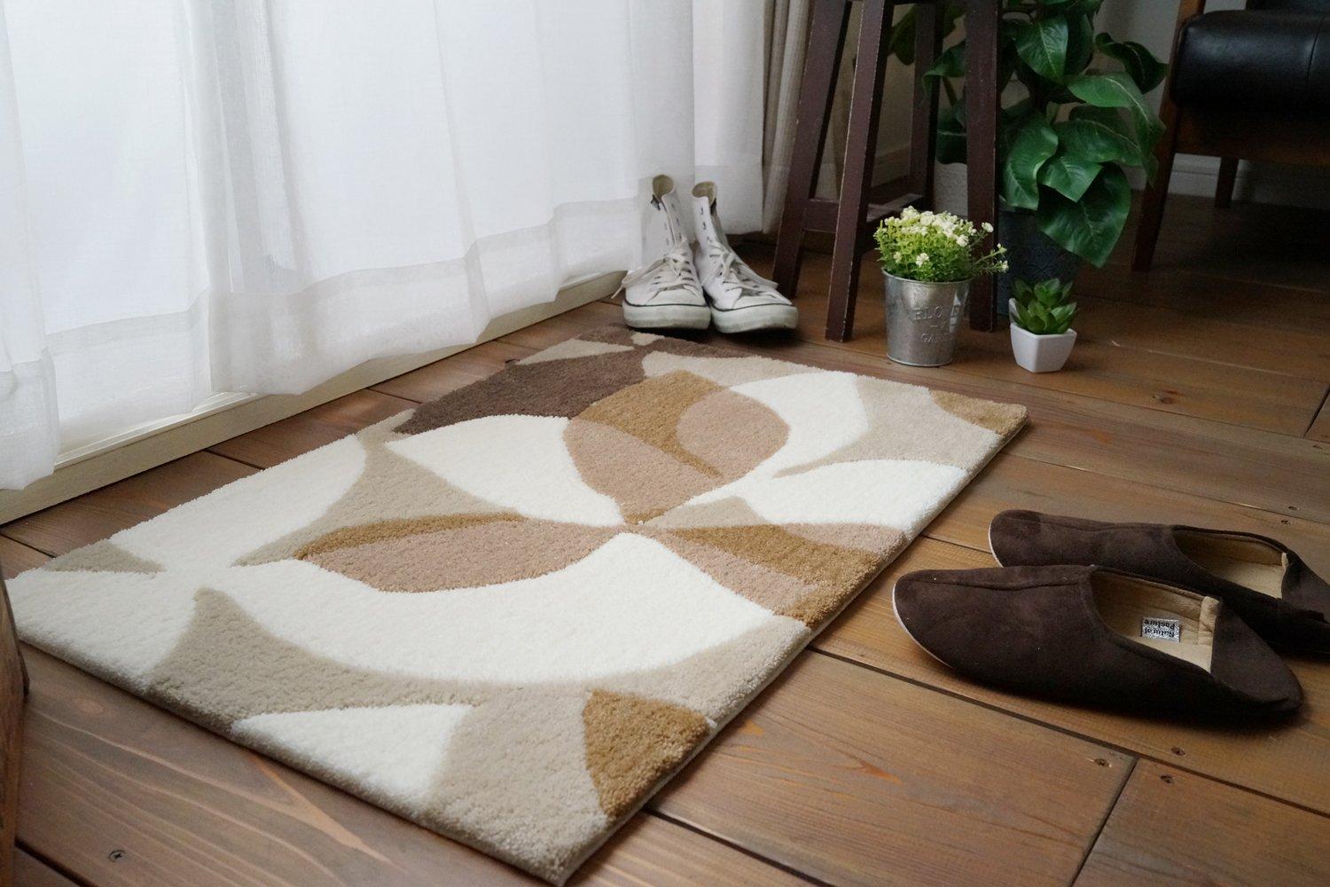 スミノエ(Suminoe) TAM108BE50X80 玄関マット TAM-108(50×80cm/ベージュ)【日本製】