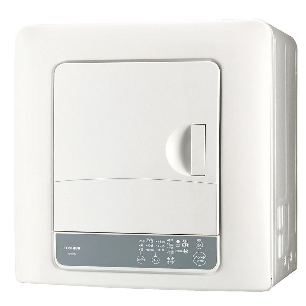 TOSHIBA 東芝 東芝 ED-60A4(W) 衣類乾燥機 乾燥6kg 電気式(50Hz/60Hz共用) ピュアホワイト(ED-60A4(W))