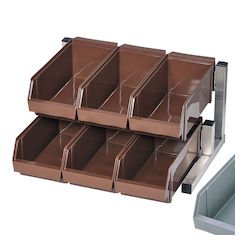 TKG テイケイジイ 遠藤商事 ＴＫＧ １８－８かっこ良い まとめ役２段３列（６ヶ入） 薄墨色【EOC2701】