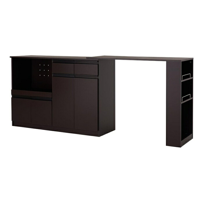 HAGIHARA 萩原 伸縮キッチンカウンター VKC-7151DBROS ※北海道、沖縄、離島配送不可