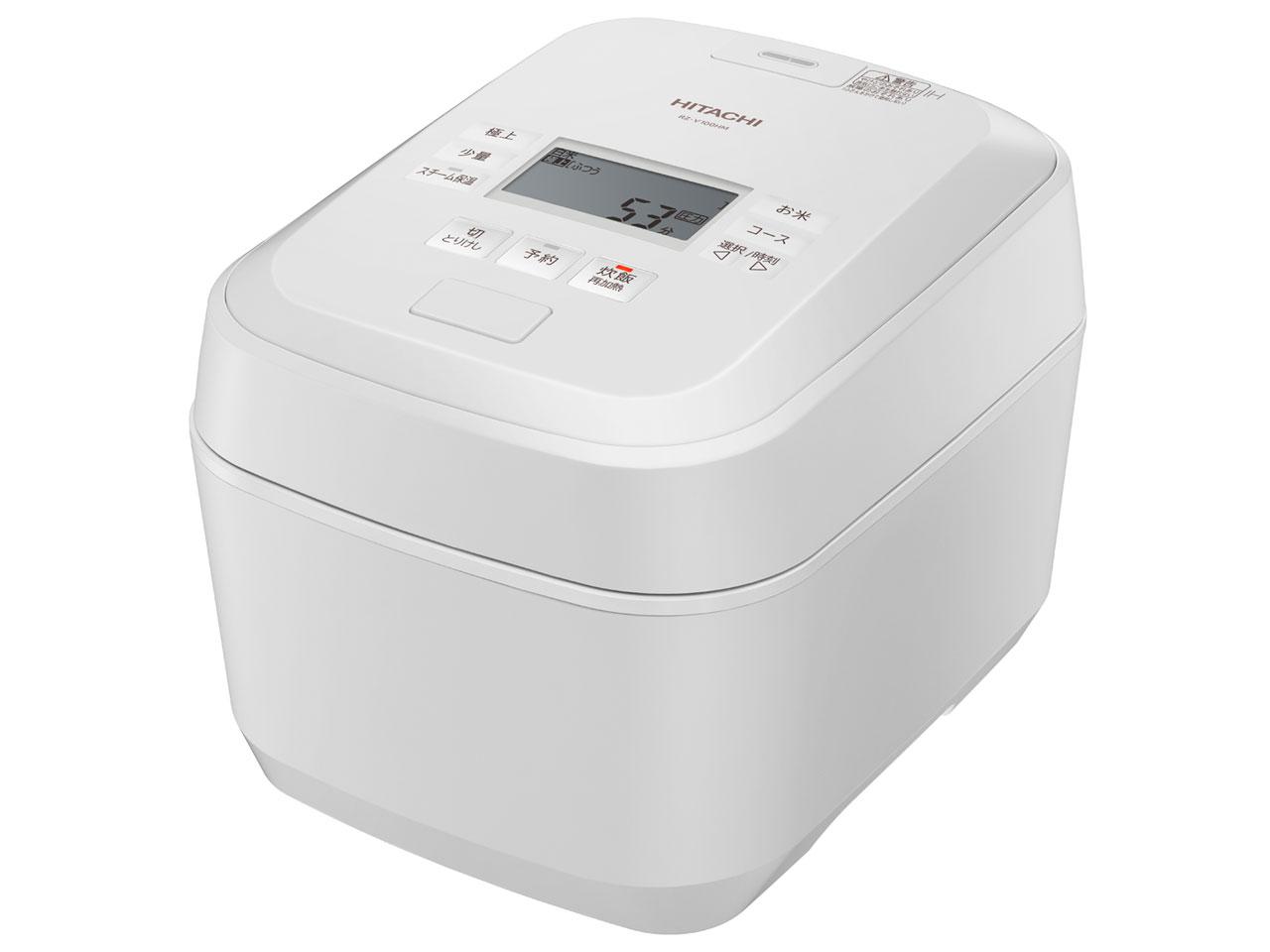 HITACHI 日立 RZV100HM 炊飯ジャー(5.5合炊き) 剪断応力＆水蒸気 ふっくら御膳 フロストホワイト RZ-V100HM [5.5合 /剪断応力IH]