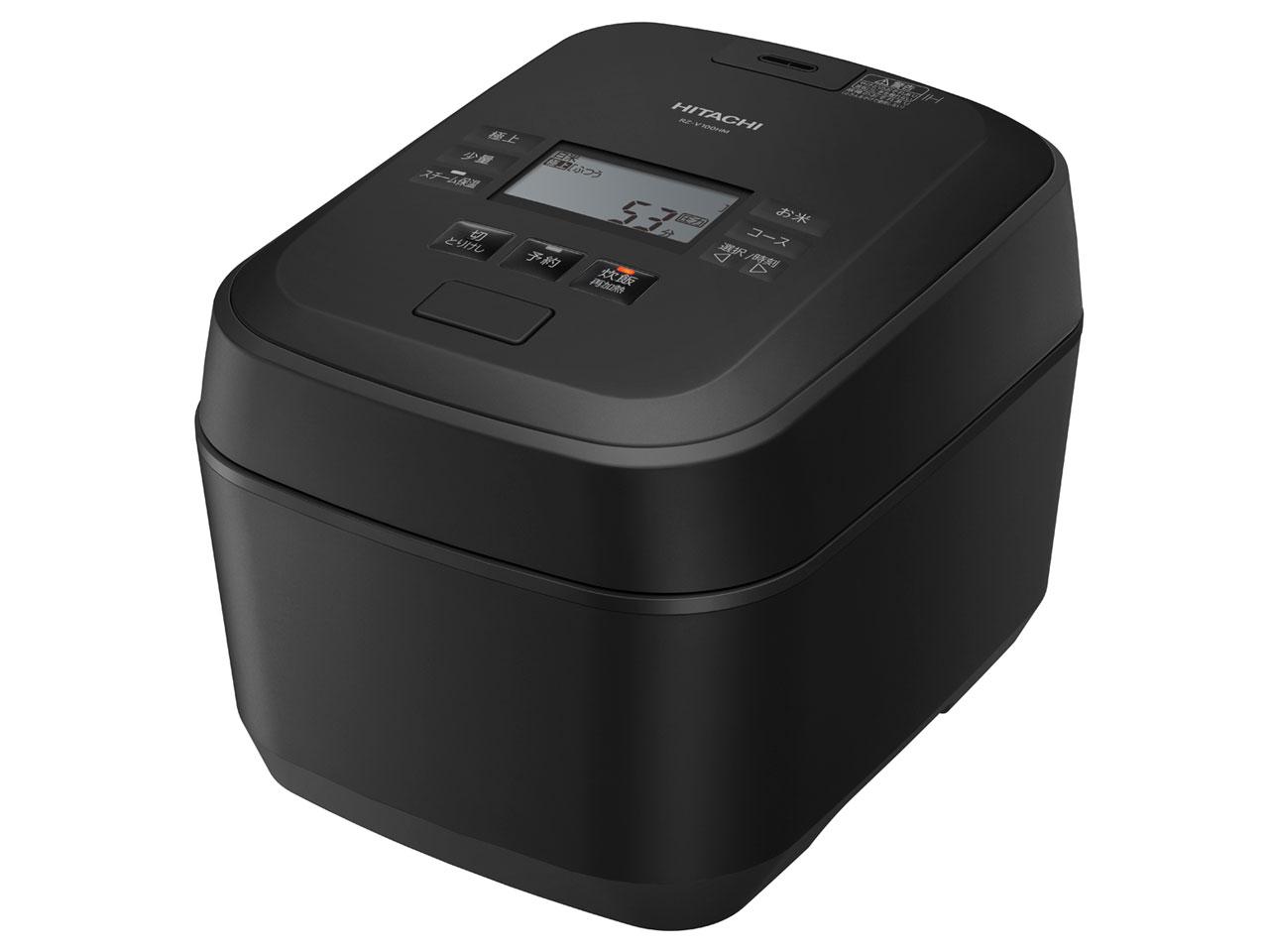 HITACHI 日立 RZV100HM 炊飯ジャー(5.5合炊き) 圧力＆スチーム ふっくら御膳 フロストブラック RZ-V100HM [5.5合 /圧力IH]｜ECJOY！店