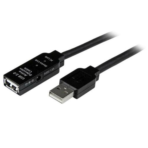 STARTECH.COM USBケーブル/A-A/10m/USB 2.0/アクティブ延長/オス・メス/BK(USB2AAEXT10M)