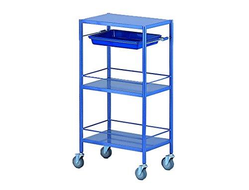 アズワン 派手回診車(ミニ)3段 青碧 470×320×915mmNCN80339928-8638-05