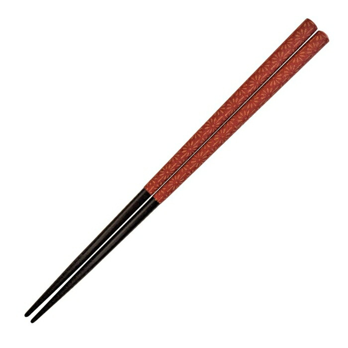 サンライフ 【箸】和紋 赤 21.0糎[木製 勝手もと物の具 食器 箸] (a07014974263114919)【入数:40】