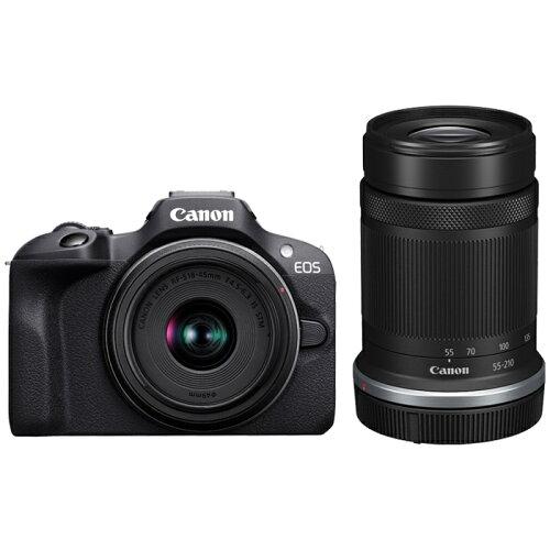CANON 加農砲 EOSR100-WZK 鏡鑑レスカメラ EOS R100・ダブルズームキット(6052C021)