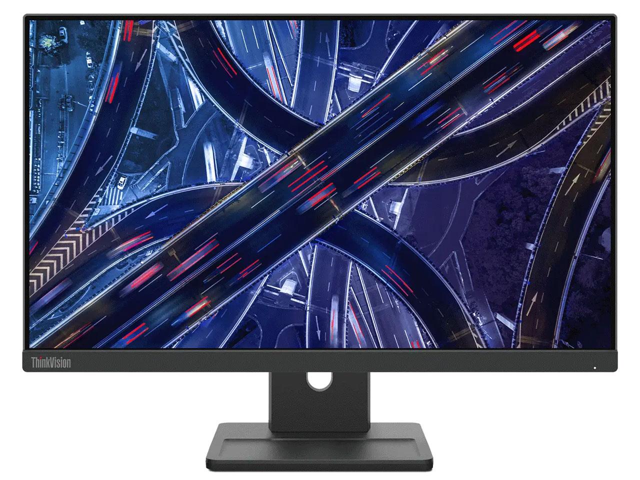 LENOVO レノボ 63EDMAR2JP 23.8型 ThinkVision E24-30 1920×1080 スピーカー搭載 D-sub DisplayPort HDMI ブラック系