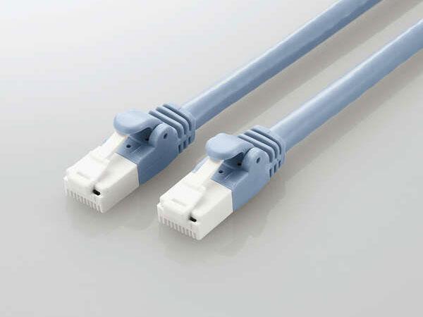 ELECOM エレコム ローカルエリアネットワーク有線テレビ CAT6A相応う EU RoHS言い付ける判定基準 爪折れ押しとどめる 飾り気のない包み操作手順 3m 青碧 10個書き割り / LD-GPAT/BU3/RS1