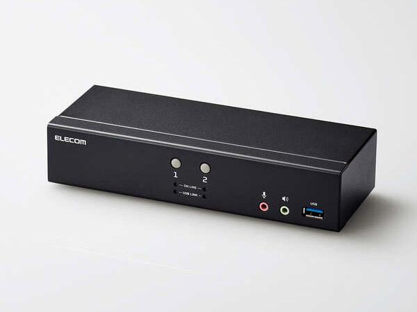 ELECOM エレコム マイコンうつり変わり器(KVM)/DisplayPort/2界面(KVM-NDUS2)