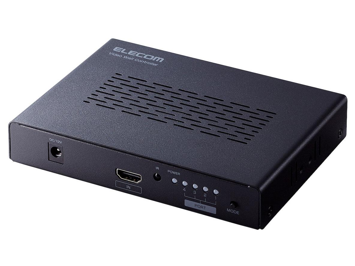 ELECOM エレコム ビデオウォールコントローラー/HDMI(最終生産物)4界面/金属元素/黒いこと【VSP-VWCHD14BK】