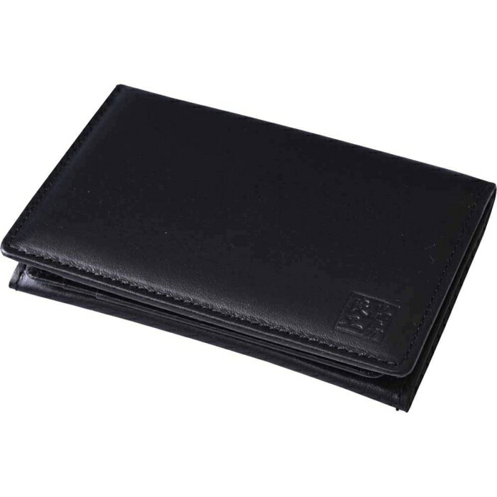 オフィススリーワークス 日本製中ベラ付名刺入(ブラック) K18-241