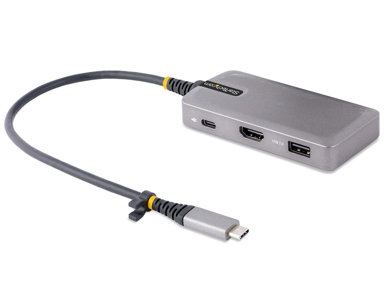 STARTECH.COM マルチポートアダプタ/USB-C繋ぎ合わせる/シングル管する/4K60サイクル HDMI/100W USB PD通行手形スルー/3x USB 3.0こしき