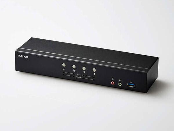 ELECOM エレコム マイコンうつり変わり器(KVM)/DisplayPort/4界面(KVM-NDUS4)
