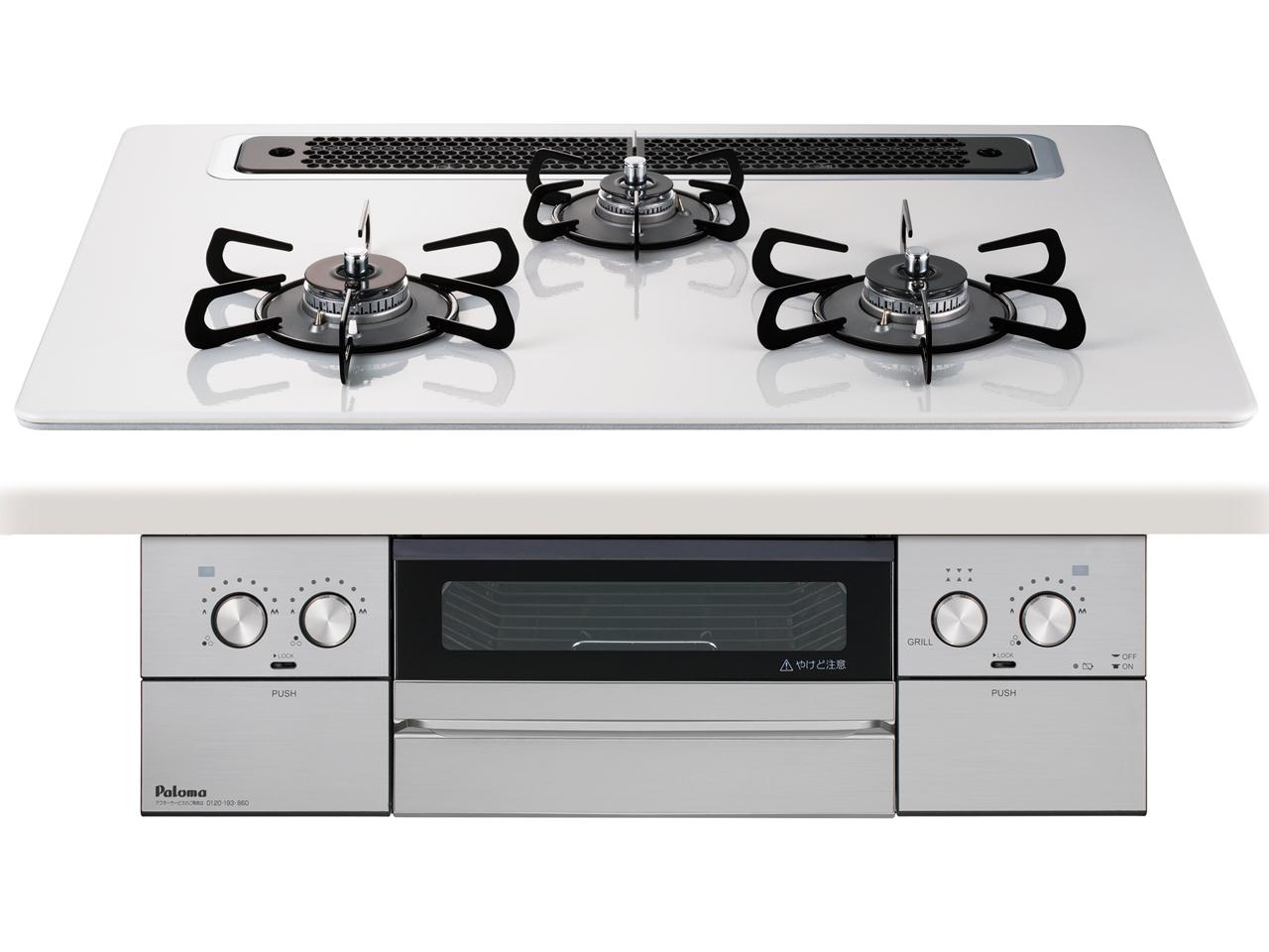 PALOMA パロマ PD829WS75CV ウィズナ ハイパーガラスコート ティアラシルバー オーブン可 75cm PD-829WS-75CV [約75cm /プロパンガス]