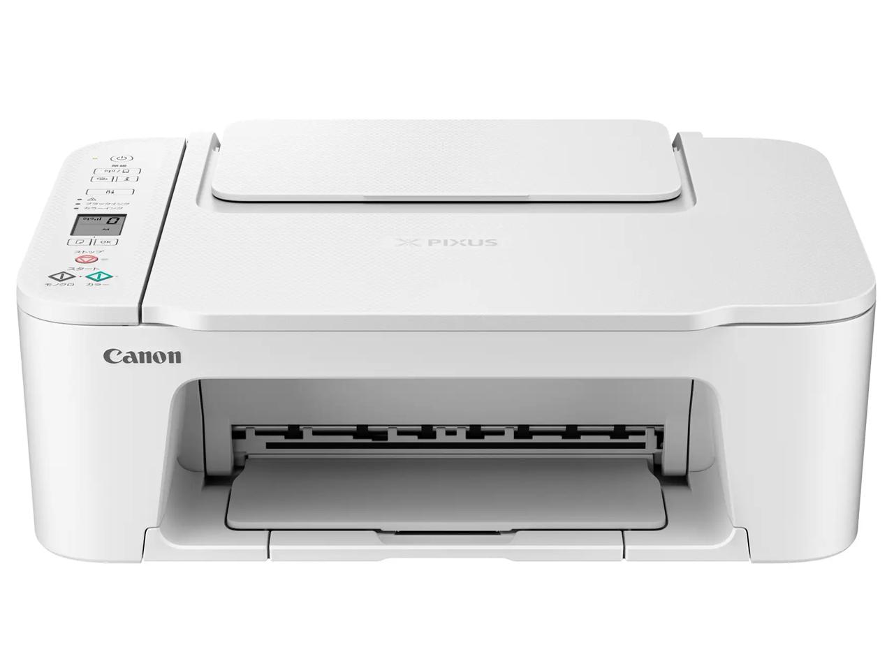 CANON キャノン PIXUSTS3730WH インクジェット複合機 TS3730 インク4色 染料+顔料 4800×1200～2400 dpi 最大用紙サイズA4 接続(USB)〇 接続(無線LAN)〇 スキャナ機能有り コピー機能有り ホワイト 7,031円