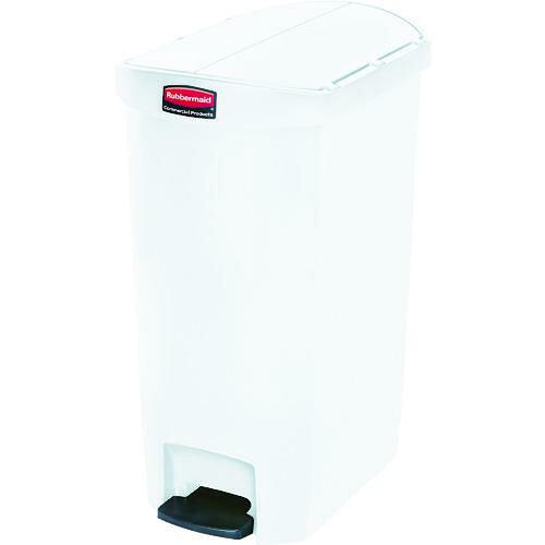 Rubbermaid Commercial Products 天然ゴムお手伝いさん スリムジムステップオンコンテナ 挙げ句の果て足付き49.2L 白いこと (1883558 8036) ゴミ箱-インテリア・寝具・収納