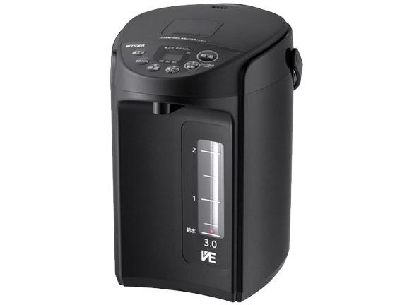 TIGER タイガー魔法瓶 タイガー魔法瓶 PIQ-G300KC VE電気ポット 3.0L クールブラック(PIQ-G300)｜ECJOY！店
