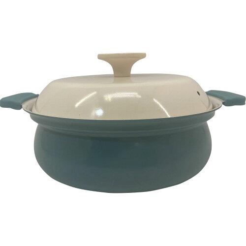 和平フレイズ 軽いセラミック IH対応卓上鍋 20cm ブルー RB-3214 (1026780)【入数:8】|ECJOY!店