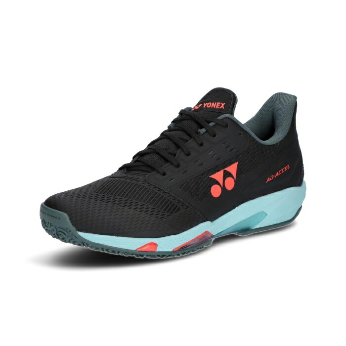 YONEX ヨネックス パワークッションアドアクセルWGC (SHTAAWG) [色 : BK/天の原青み] [大きさ : 22.0]