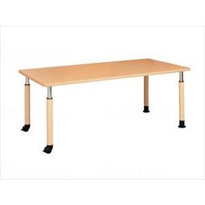 オフィス・ラボ 昇降式テーブル 4Rタイプ キャスター付き 角型/ナチュラル/160×90(cm)|ECJOY!店