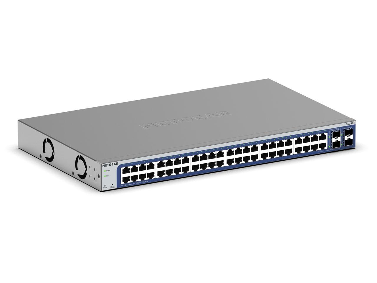 NETGEAR ネットギア GS748T ギガ48ポート アプリ＆クラウドスマートスイッチ(GS748T-600JPS) 48,493円