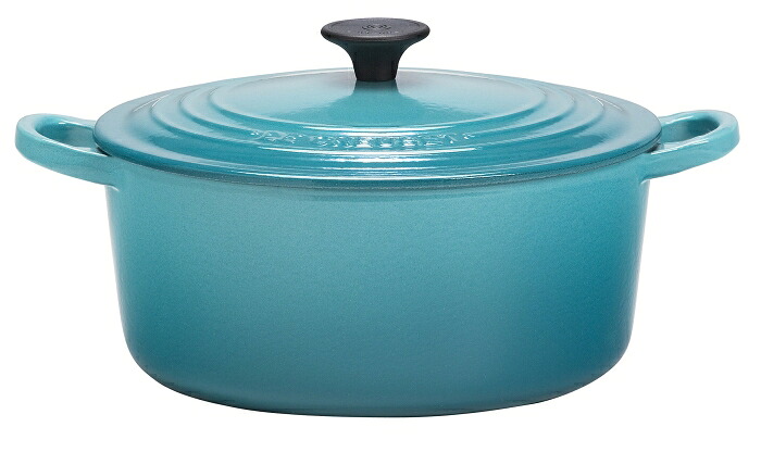 ル・クルーゼ(Le Creuset) ル・クルーゼ　ココット・ロンド　２５０１２２ｃｍ　カリビアンブルー【AKK4307】｜ECJOY！店