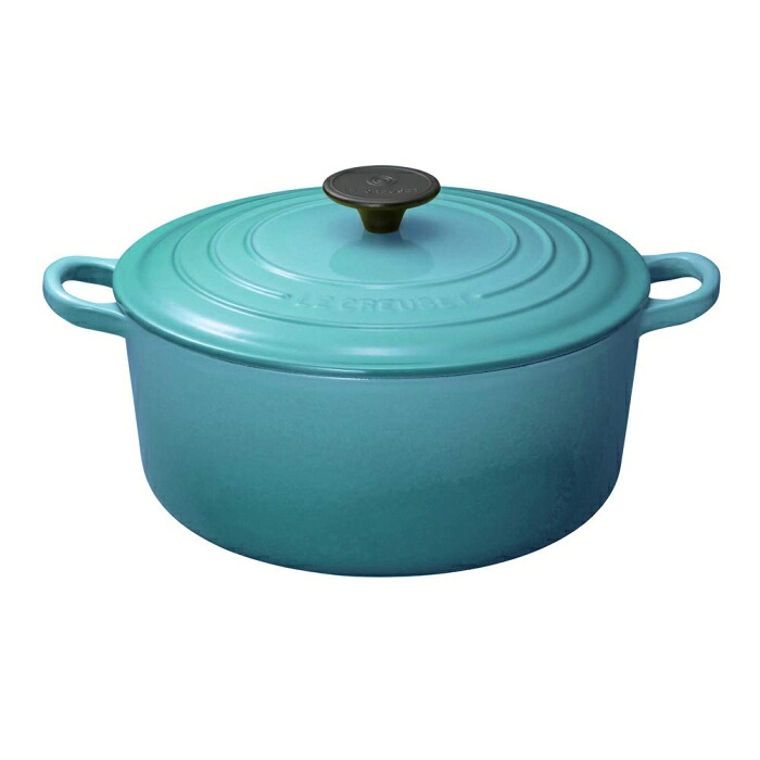 ル・クルーゼ(Le Creuset) ル・クルーゼ　ココット・ロンド　２５０１２４ｃｍ　カリビアンブルー【AKK4308】
