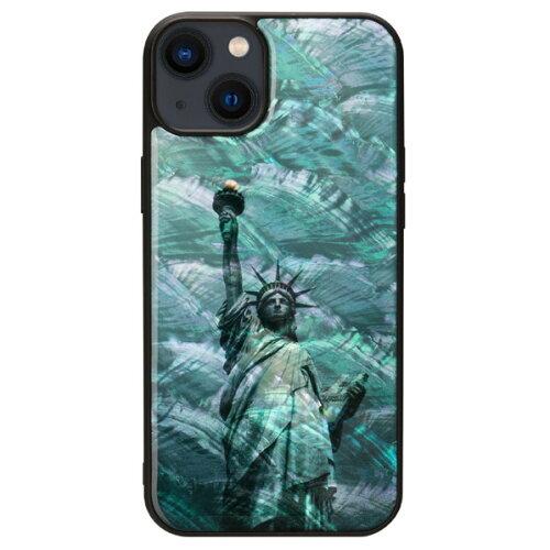 ロア・インターナショナル I23598I14M iPhone 2022 6.7 2眼 天然貝ケース 自由の女神