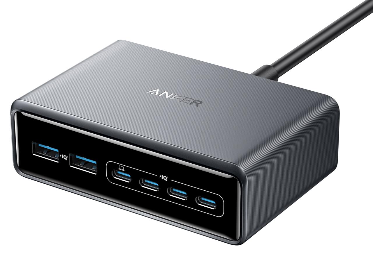 ANKER 船掛かり A2683N41 Anker Prime Charger (200W、6 Ports、GaN)  しろがね色 A2683N41 [6界面 /USB Power Delivery相応う]