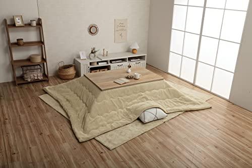 イケヒコ こたつ 布団 長方形 ラピアス ミルキーベージュ 約190×240cm 無地 やわらか ふかふか フェミニン #6842619