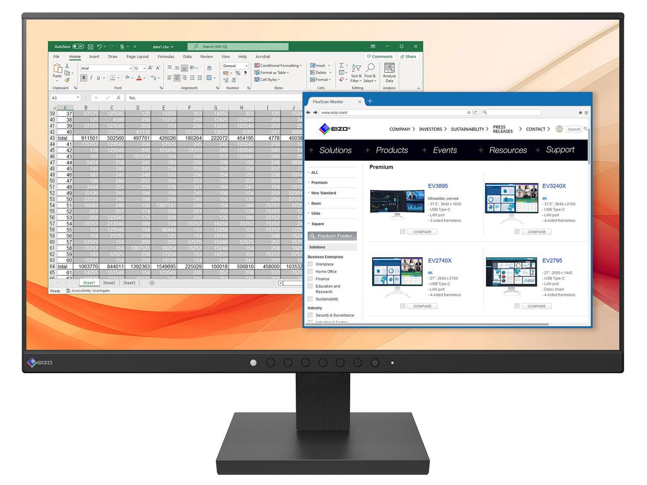 EIZO エイゾ EV2130-HDBK 21.5型 FlexScan 液晶 1920×1080 金棒引き積み上げる D-sub DisplayPort HDMI 黒いこと系