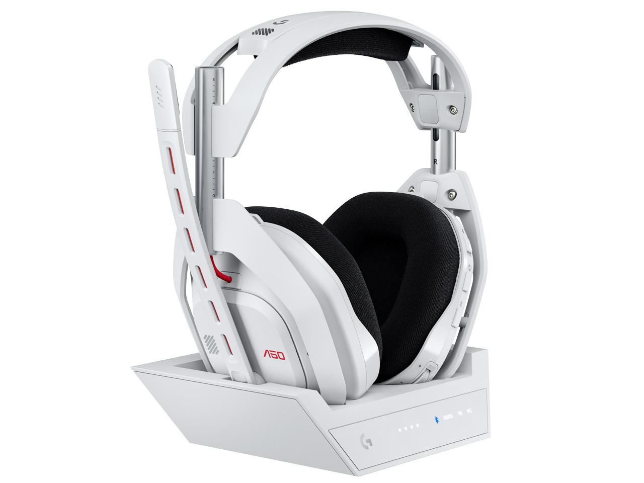 LOGICOOL ロジクール A50WL003WH A50WL-003-WH ゲーミングヘッドセット+軍事基地ステイション ASTRO A50 (GEN 5) 白いこと [無線電話(Bluetooth+USB) /両耳 /ヘッドバンドタイプ]