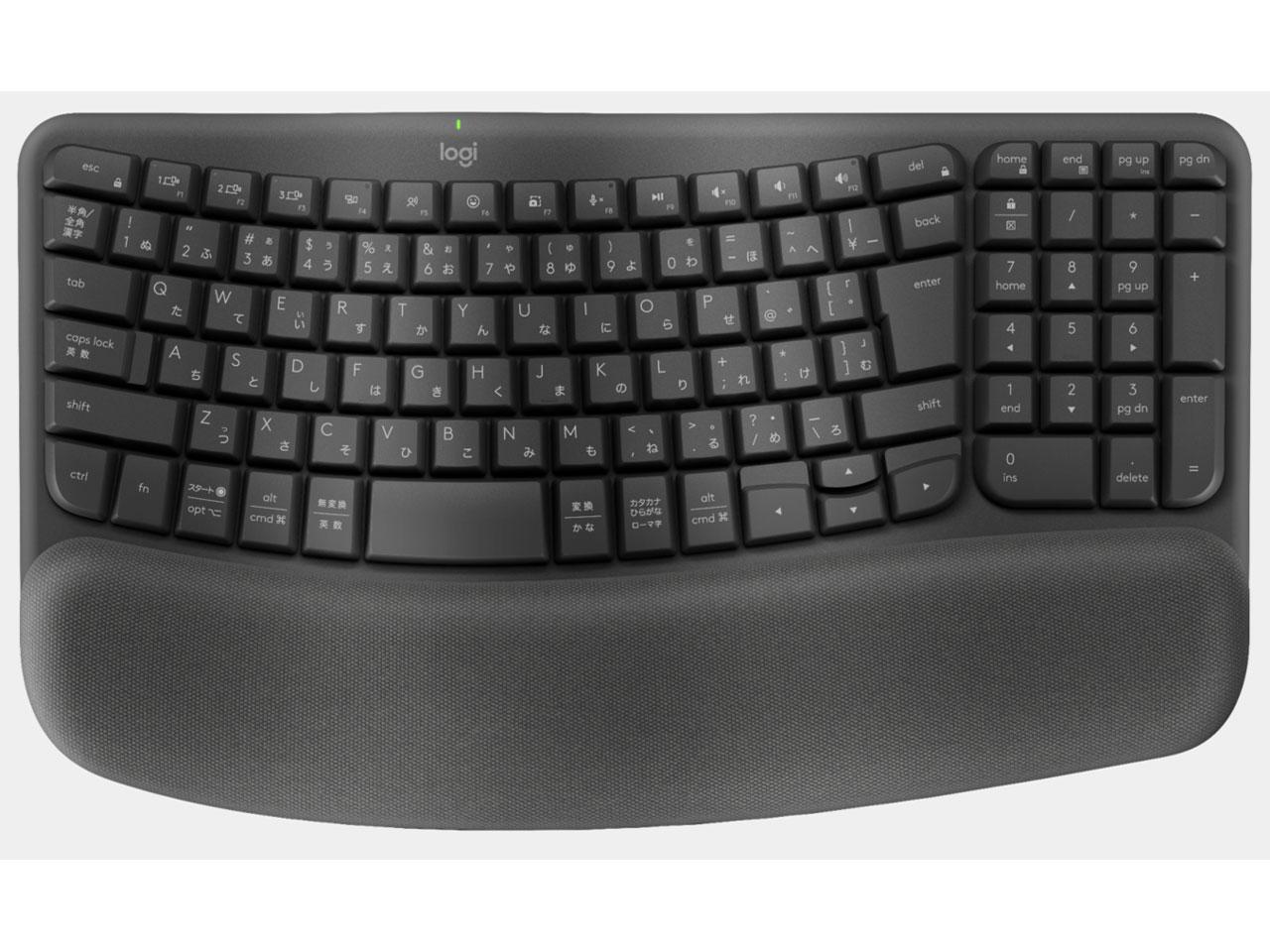 LOGICOOL ロジクール K820 鍵盤 WAVE KEYS(Chrome/Android/iPadOS/iOS/Mac/Windows11相応う 黒鉛 K820 [無線電話 /Bluetooth・USB]