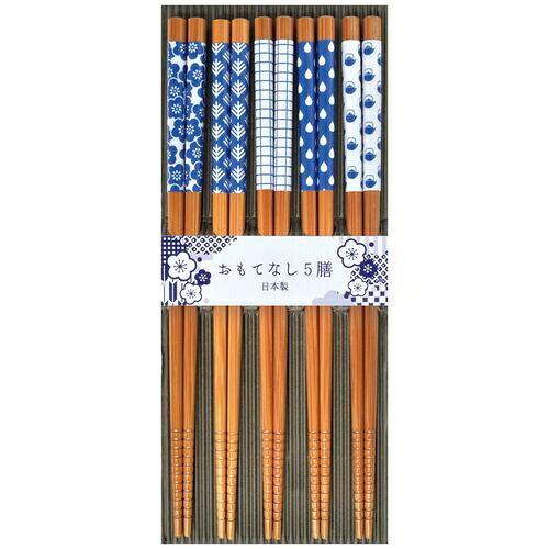 サンライフ 客用箸 スス竹個紋 5P  個紋 (S-03158)【入数:200】
